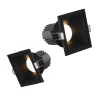 SPOTS LED CARRÉS 1 TÊTE 2 TÊTES (DOWNLIGHT) ENCASTRABLES ANTI-ÉBLOUISSEMENT CADRE ÉTROIT