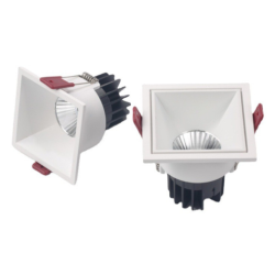 SPOTS LED CARRÉS 1 TÊTE 2 TÊTES (DOWNLIGHT) ENCASTRABLES ANTI-ÉBLOUISSEMENT CADRE ÉTROIT
