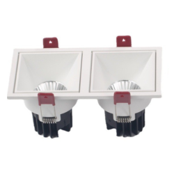 SPOTS LED CARRÉS 1 TÊTE 2 TÊTES (DOWNLIGHT) ENCASTRABLES ANTI-ÉBLOUISSEMENT CADRE ÉTROIT