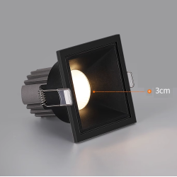 SPOTS LED CARRÉS 1 TÊTE 2 TÊTES (DOWNLIGHT) ENCASTRABLES ANTI-ÉBLOUISSEMENT CADRE ÉTROIT