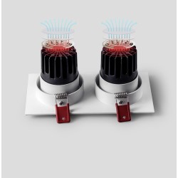 SPOTS LED - 1 TÊTE 2 TÊTES 3 TÊTES - ENCASTRABLES ORIENTABLES ANTI-ÉBLOUISSEMENT