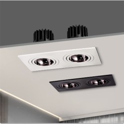 SPOTS LED - 1 TÊTE 2 TÊTES 3 TÊTES - ENCASTRABLES ORIENTABLES ANTI-ÉBLOUISSEMENT