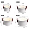 SPOTS LED RONDS BLANCS NOIRS (DOWNLIGHT) ENCASTRABLES HAUTE PERFORMANCE CADRE ÉTROIT 5W 7W 12W 20W