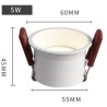 SPOTS LED RONDS BLANCS NOIRS (DOWNLIGHT) ENCASTRABLES HAUTE PERFORMANCE CADRE ÉTROIT 5W 7W 12W 20W