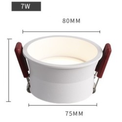 SPOTS LED RONDS BLANCS NOIRS (DOWNLIGHT) ENCASTRABLES HAUTE PERFORMANCE CADRE ÉTROIT 5W 7W 12W 20W