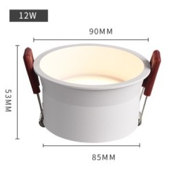 SPOTS LED RONDS BLANCS NOIRS (DOWNLIGHT) ENCASTRABLES HAUTE PERFORMANCE CADRE ÉTROIT 5W 7W 12W 20W