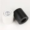 SPOT LED ROND 5W NOIR BLANC MONTAGE EN SURFACE GU10 AMOVIBLE ORIENTABLE