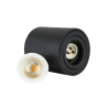 SPOT LED ROND 5W NOIR BLANC MONTAGE EN SURFACE GU10 AMOVIBLE ORIENTABLE