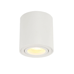 SPOT LED ROND 5W NOIR BLANC MONTAGE EN SURFACE GU10 AMOVIBLE ORIENTABLE