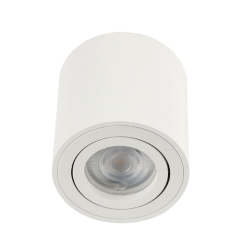 SPOT LED ROND 5W NOIR BLANC MONTAGE EN SURFACE GU10 AMOVIBLE ORIENTABLE