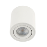SPOT LED ROND 5W NOIR BLANC MONTAGE EN SURFACE GU10 AMOVIBLE ORIENTABLE