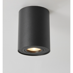 SPOT LED ROND 5W NOIR BLANC MONTAGE EN SURFACE GU10 AMOVIBLE ORIENTABLE