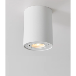 SPOT LED ROND 5W NOIR BLANC MONTAGE EN SURFACE GU10 AMOVIBLE ORIENTABLE