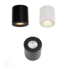 SPOT LED ROND 5W NOIR BLANC MONTAGE EN SURFACE GU10 AMOVIBLE ORIENTABLE