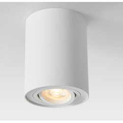 SPOT LED ROND 5W NOIR BLANC MONTAGE EN SURFACE GU10 AMOVIBLE ORIENTABLE