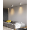 SPOT LED ROND 5W NOIR BLANC MONTAGE EN SURFACE GU10 AMOVIBLE ORIENTABLE