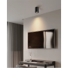 SPOT LED ROND 5W NOIR BLANC MONTAGE EN SURFACE GU10 AMOVIBLE ORIENTABLE