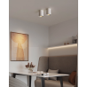 SPOT LED ROND 5W NOIR BLANC MONTAGE EN SURFACE GU10 AMOVIBLE ORIENTABLE