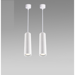 SUSPENSION LED TUBE ALUMINIUM BLANC NOIR AMPOULE GU10 5W