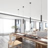 SUSPENSION LED TUBE ALUMINIUM BLANC NOIR AMPOULE GU10 5W
