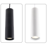 SUSPENSION LED TUBE ALUMINIUM BLANC NOIR AMPOULE GU10 5W