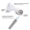 SUSPENSION LED TUBE ALUMINIUM BLANC NOIR AMPOULE GU10 5W