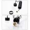 SUSPENSION LED TUBE ALUMINIUM BLANC NOIR AMPOULE GU10 5W