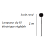 SUSPENSION LED TUBE 5W DOUBLE COULEUR NOIR ET OR - DIVERS DIAMÈTRES ET LONGUEURS - ESTHÉTIQUE ET LUMINEUSE