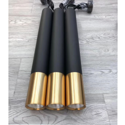 SUSPENSION LED TUBE 5W DOUBLE COULEUR NOIR ET OR - DIVERS DIAMÈTRES ET LONGUEURS - ESTHÉTIQUE ET LUMINEUSE