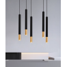 SUSPENSION LED TUBE 5W DOUBLE COULEUR NOIR ET OR - DIVERS DIAMÈTRES ET LONGUEURS - ESTHÉTIQUE ET LUMINEUSE