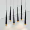 SUSPENSION LED CÔNE 5W CONTEMPORAIN CORPS NOIR TÊTE DORÉE