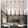 SUSPENSION LED CÔNE 5W CONTEMPORAIN CORPS NOIR TÊTE DORÉE