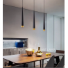 SUSPENSION LED CÔNE 5W CONTEMPORAIN CORPS NOIR TÊTE DORÉE