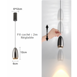 SUSPENSION LED PERLE 5W CREATIVE DIVERS COLORIS