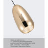 SUSPENSION LED PERLE 5W CREATIVE DIVERS COLORIS