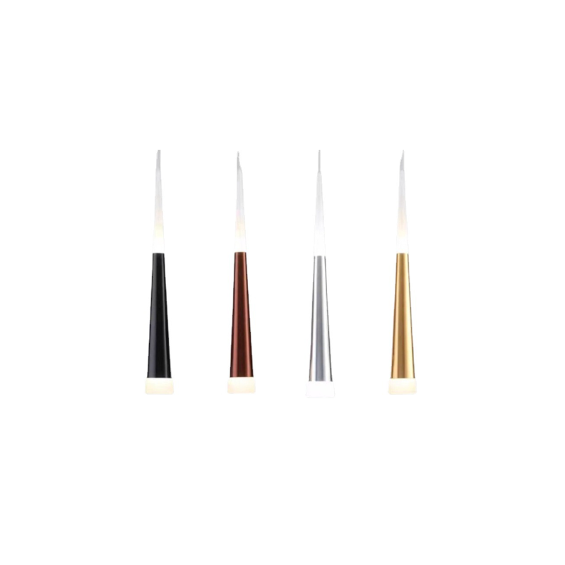 SUSPENSION LED CÔNE LUXE 7W – BICOLORE BLANC + (NOIR / MARRON / ARGENT / OR)