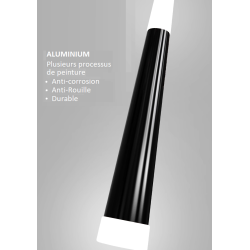 SUSPENSION LED CÔNE LUXE 7W – BICOLORE BLANC + (NOIR / MARRON / ARGENT / OR)