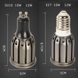 AMPOULES LED GU10 - E27 - ALUMINIUM COB - 5W  7W  10W  12 W