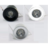 MINI SPOTS ENCASTRABLES - 1 W 3W SILVER NOIR BLANC
