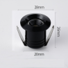 MINI SPOTS LED OEIL DE CHAT ENCASTRABLES 1W 3W - Ø20 mm (DOWNLIGHT)