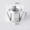 MINI SPOTS LED OEIL DE CHAT ENCASTRABLES 1W 3W - Ø20 mm (DOWNLIGHT)