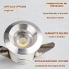 MINI SPOTS LED OEIL DE CHAT ENCASTRABLES 1W 3W - Ø20 mm (DOWNLIGHT)