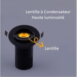SPOTS LED ANGLE LUMIÈRE 10° ENCASTRABLES ORIENTABLES 3W 5W 7W