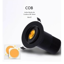 SPOTS LED ANGLE LUMIÈRE 10° ENCASTRABLES ORIENTABLES 3W 5W 7W