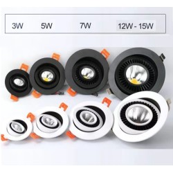 SPOTS LED ENCASTRABLES ORIENTABLES ROTATIFS 3W 5W 7W 12W 15W