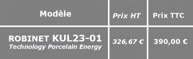 prix robinet chauffe-eau instantané kukel kul23-01