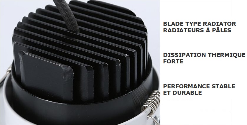 RADIATEURS SPOTS LED PUCES SMD ENCASTRABLES