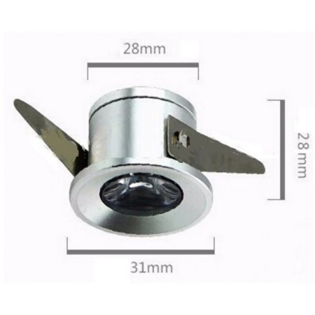 mini spot led 1w 3w dimensions