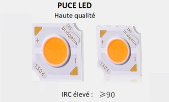 SPOT LED ROND 5W NOIR BLANC MONTAGE EN SURFACE GU10 AMOVIBLE ORIENTABLE LED COB